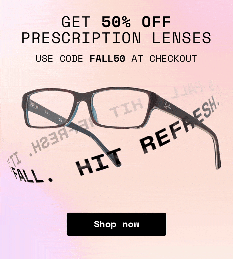 Glasses: 50% Off RX Lenses + F...