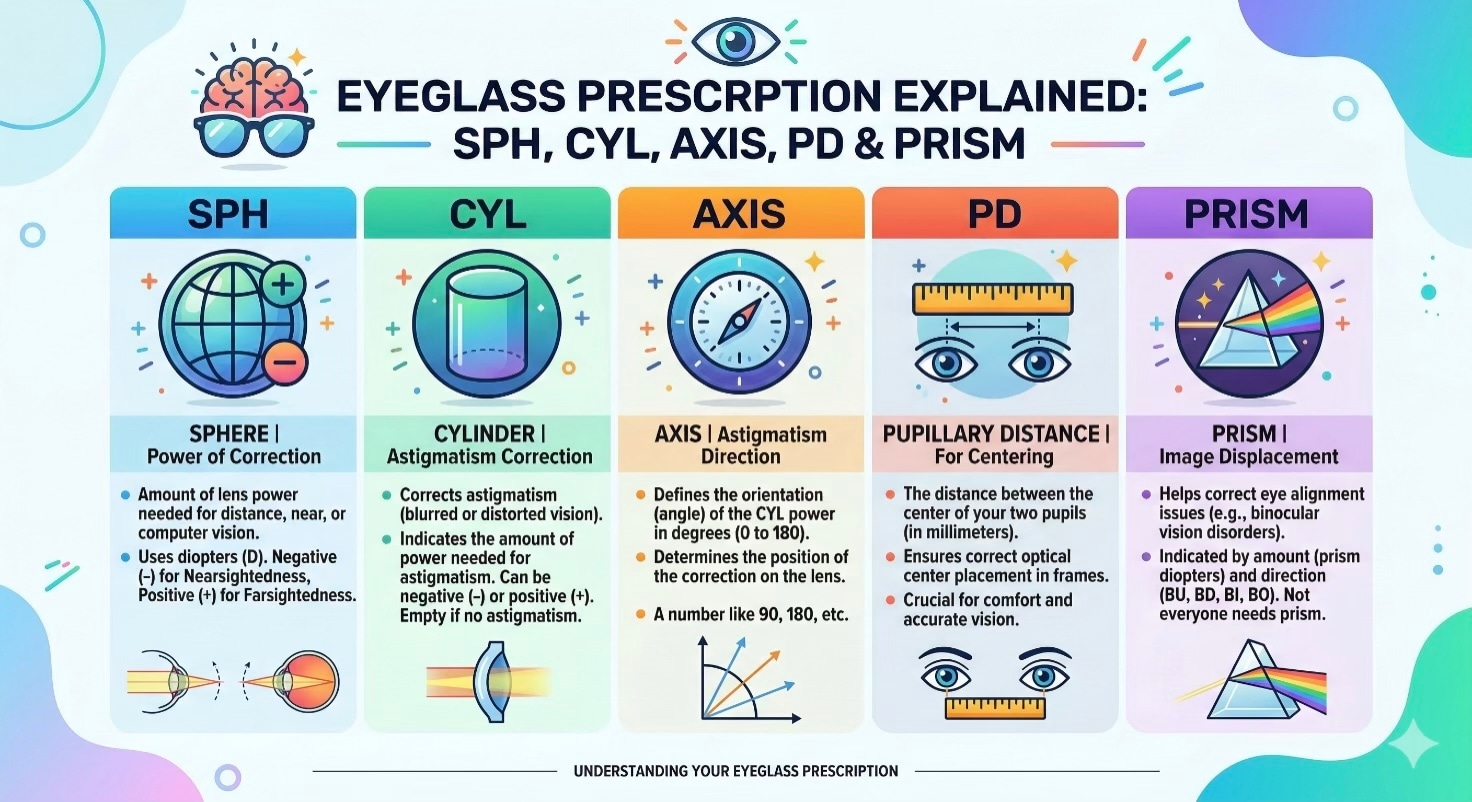 eyeglass prescription key terms and what they mean