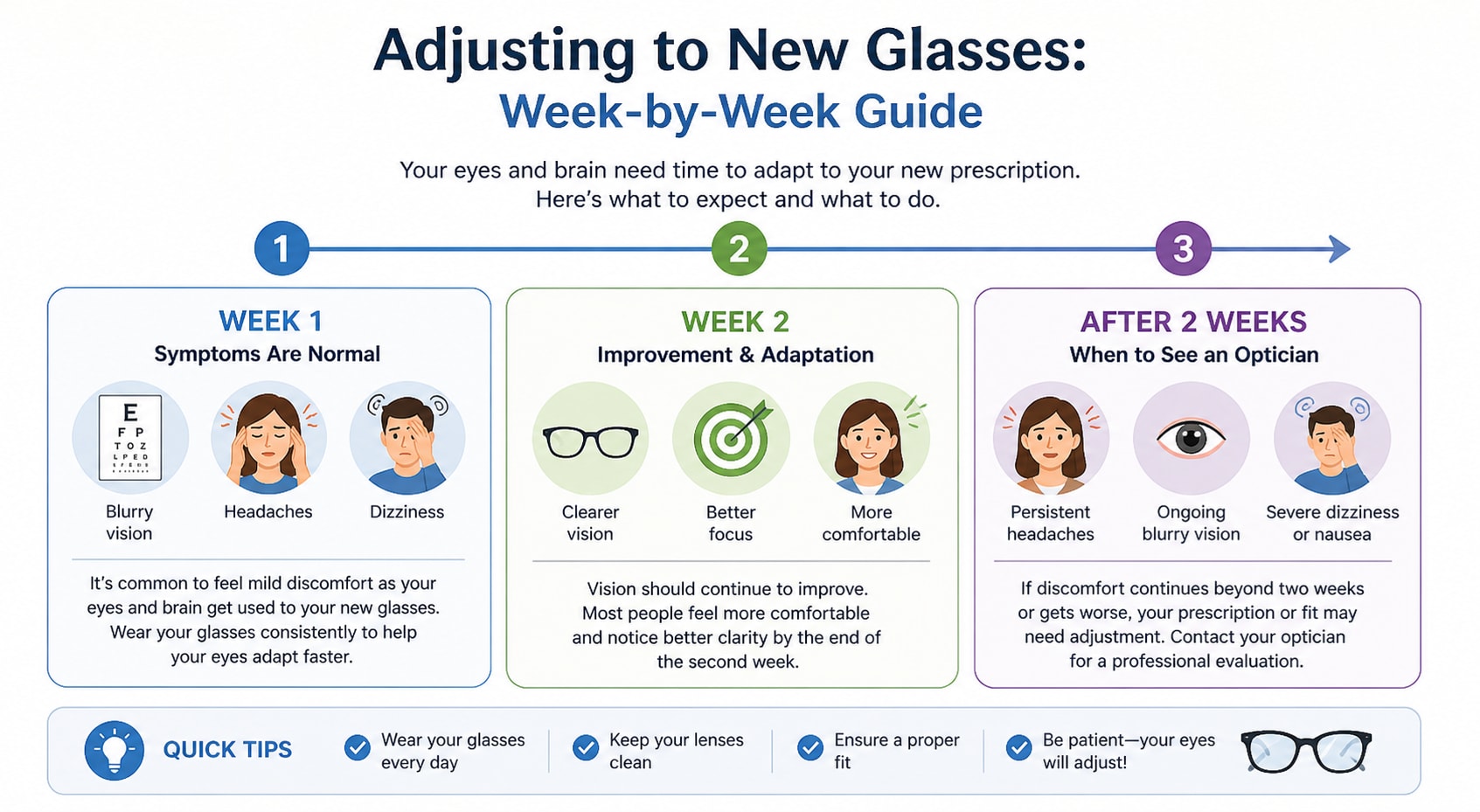 How long does it take to adjust to new glasses?