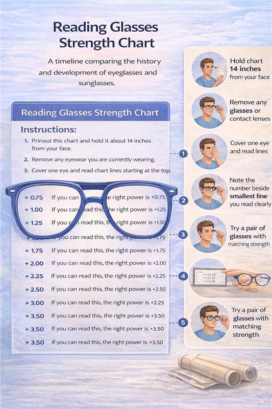 Reading Glasses Strength Chart Reading Glasses Strength Chart